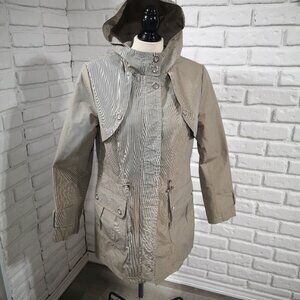 NWOT Weatherproof Ladies Taupe Size Medium Hooded Lightweight Coat